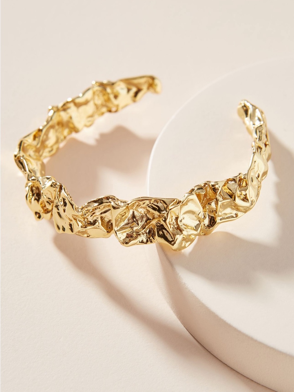 ✨NWOT - Amber Sceats - Emery 24K Gold Plated - Sculpted Open Cuff Bracelet